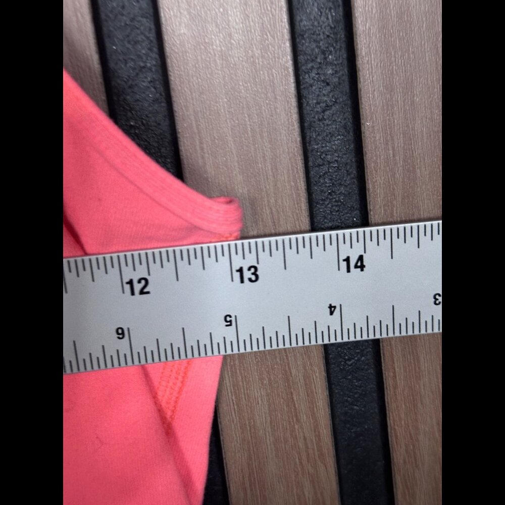 Lululemon Tank Top 6 / S Womens Coral Pink Muscle Shirt Racer Back - Picture 3 of 7